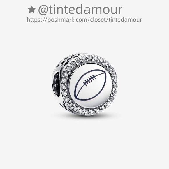 Pandora Engravable Football Charm|Pendant - Picture 1 of 3
